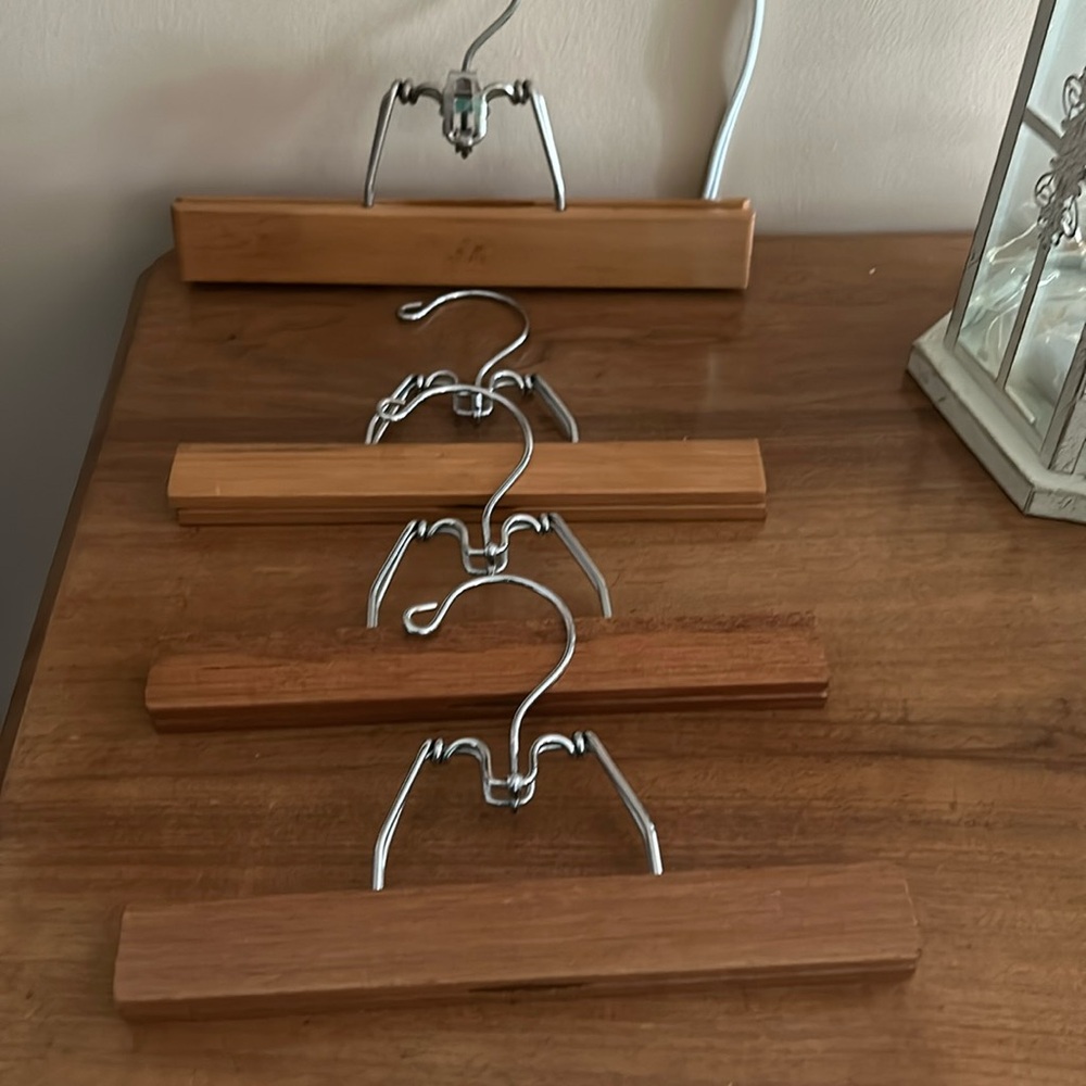 Wooded pant hangers